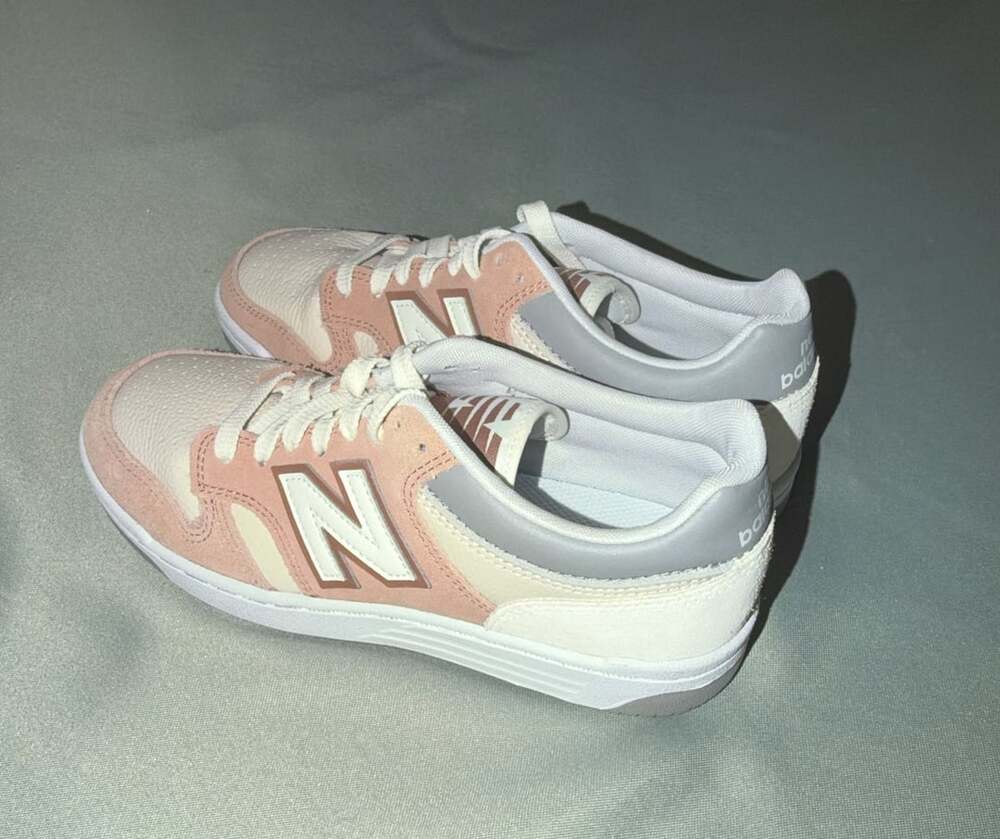 New Balance 480 Size 8W Pink White Sneakers
